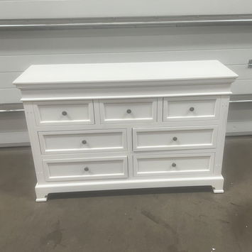 Large White 7 Drawer Chest of Drawers - Daventry White Range