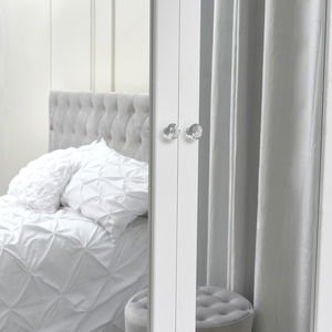 Large White Mirrored Wardrobe - Victoria Range