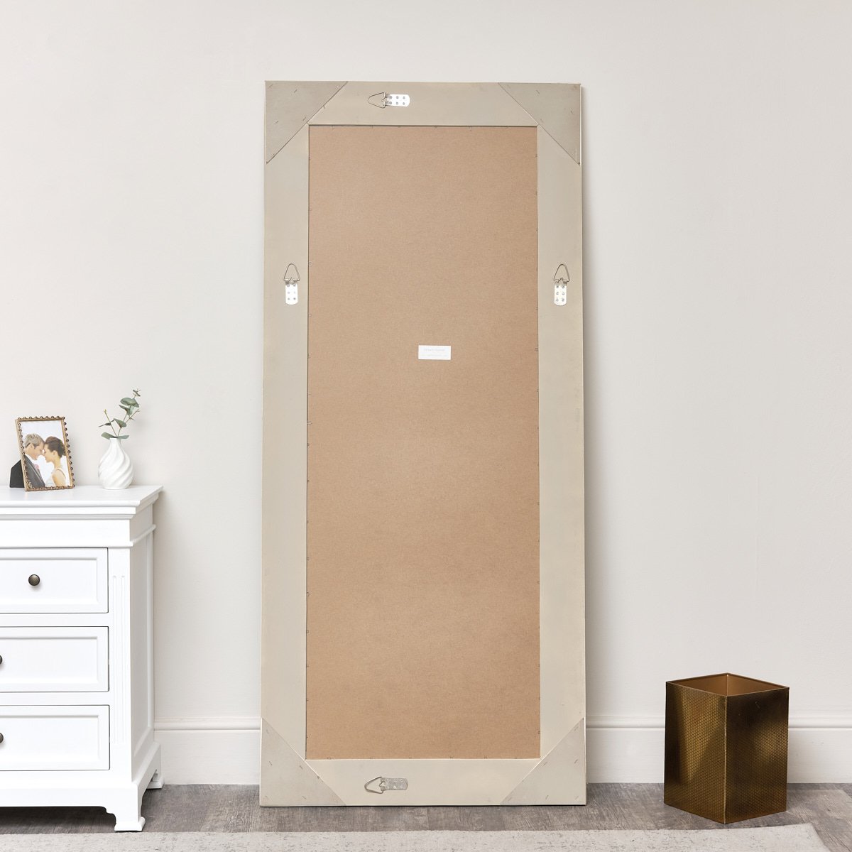 Large Taupe Framed Art Deco Wall / Leaner Mirror 80cm x 180cm 