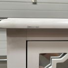 Large White Mirrored Lattice Chest of Drawers - Sabrina White Range
