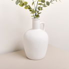 Large White Porcelain Jug Vase - 26cm