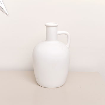 Large White Porcelain Jug Vase - 26cm