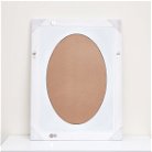 Large White Vintage Framed Oval Wall Mirror 75cm x 100cm