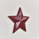 Large Wooden Deep Red Wall Star Decoration