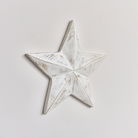 Large Wooden Distressed White Wall Star Decoration