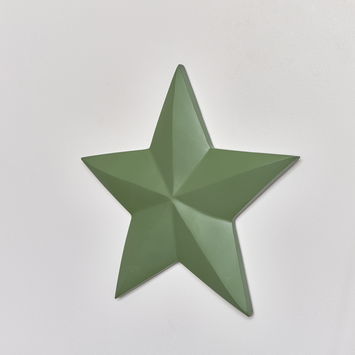 Large Wooden Green Wall Star Decoration