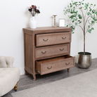 Large Wooden Wardrobe, Wooden 4 Drawer Chest Of Drawers & Pair of Wooden 3 Drawer Bedside Table - Hessian Range