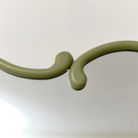 Large Olive Green Vintage Asymmetrical Shaped Wall Mirror - 84cm x 53cm