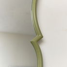 Large Olive Green Vintage Asymmetrical Shaped Wall Mirror - 84cm x 53cm