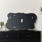 Large Olive Green Vintage Asymmetrical Shaped Wall Mirror - 84cm x 53cm