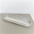Long Silver Oval Vintage Tray