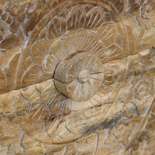 Mango Wood 2 Drawer Bedside Table