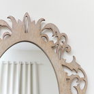 Ornate Vintage Framed Washed Wooden Wall Mirror 48cm x 65cm