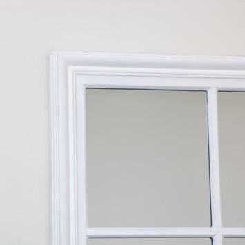 Large Matte White Window Mirror 130cm x 95cm