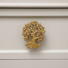 Antique Gold Oak Tree Drawer Knob