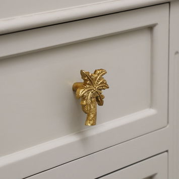 Antique Gold Palm Tree Drawer Knob
