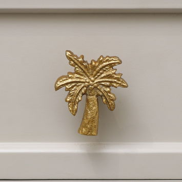 Antique Gold Palm Tree Drawer Knob