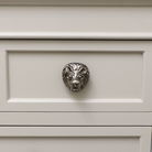 Antique Silver Lion Drawer Knob