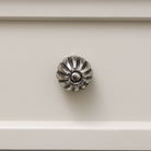 Antique Silver Round Scalloped Drawer Knob