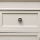 Antique Silver Round Scalloped Drawer Knob
