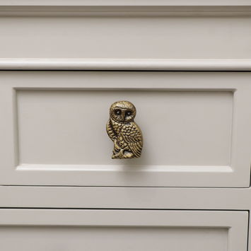 Brass Owl Drawer Knob