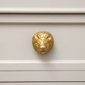 Gold Lion Drawer Knob