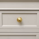 Round Shiny Gold Swirl Detailed Drawer Knob