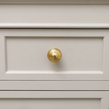Round Shiny Gold Swirl Detailed Drawer Knob
