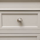 Round Shiny Silver Swirl Detailed Drawer Knob