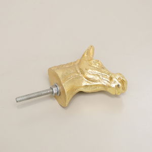 Shiny Gold Horse Drawer Knob
