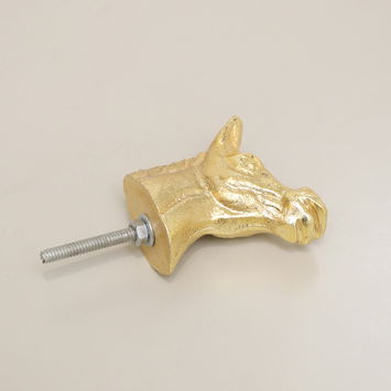 Shiny Gold Horse Drawer Knob