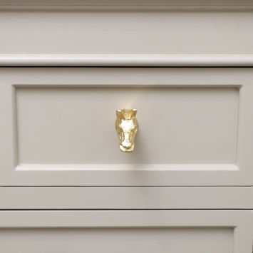 Shiny Gold Horse Drawer Knob