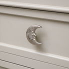 Shiny Silver Moon Drawer Knob