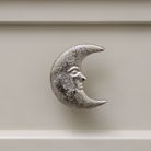 Shiny Silver Moon Drawer Knob