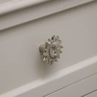 Shiny Silver Sun Drawer Knob