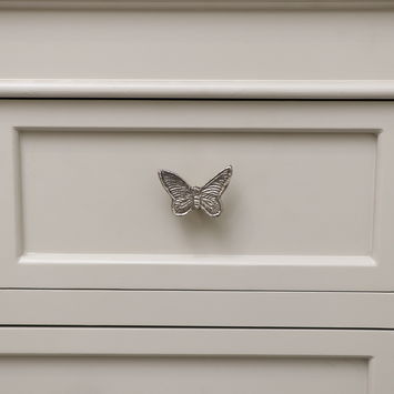 Silver Butterfly Drawer Knob