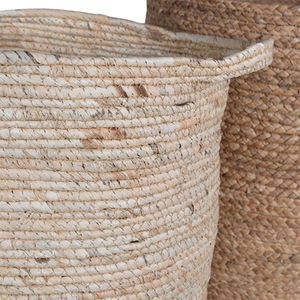 Medium Brown Rustic Laundry Storage Basket - 54cm