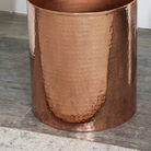 Metal Hammered Copper Storage Waste Bin