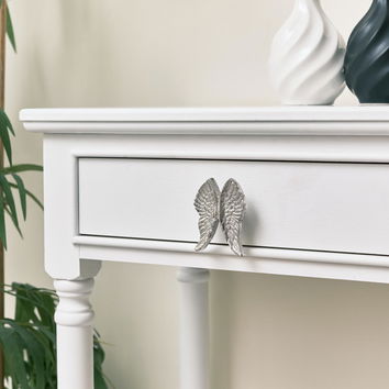 Metallic Silver Angel Wings Drawer Knob