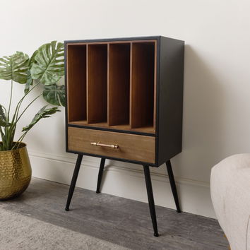 Mid-Century Modern Vinyl Record Storage Cabinet