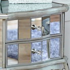 Tiffany Range - Mirrored 2 drawer bedside table