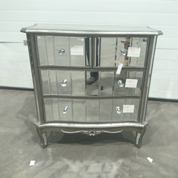 Tiffany Range - 4 Drawer Mirrored Chest of Drawers