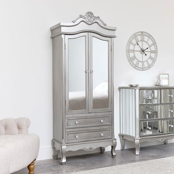 Mirrored Closet, Chest of Drawers & Pair of Bedsides - Tiffany Range