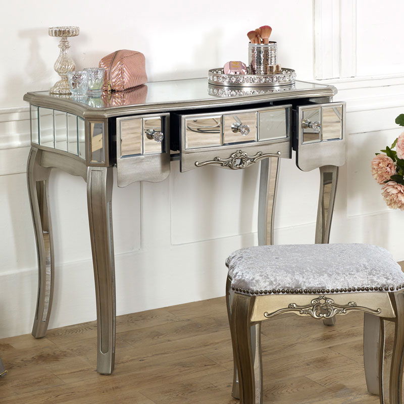 Mirrored Dressing Table and Stool Tiffany Range