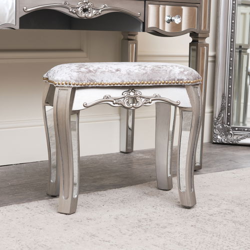 Mirrored Dressing Table Stool - Tiffany Range