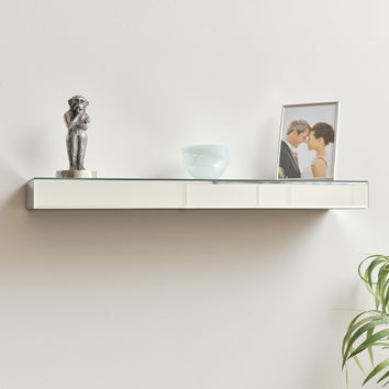 Mirrored Floating Wall Shelf