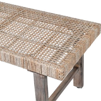 Natural Rattan Bench