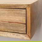 Natural Wood Textured Wall Mounted Bedside Table