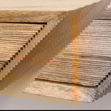 Natural Wood Textured Wall Mounted Bedside Table