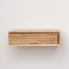 Natural Wood Textured Wall Mounted Bedside Table